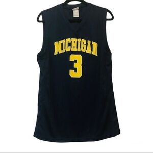 Pro Edge University of Michigan Navy Blue & Yellow #3 Sleeveless Jersey